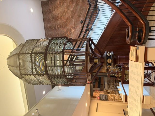 The Sankaty Head Fresnel lens on display at the Nantucket Whaling Museum